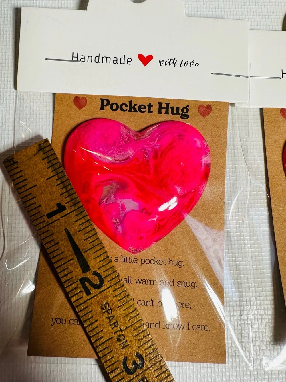 Handmade Resin Heart Pocket Hug Trio - Set of 3